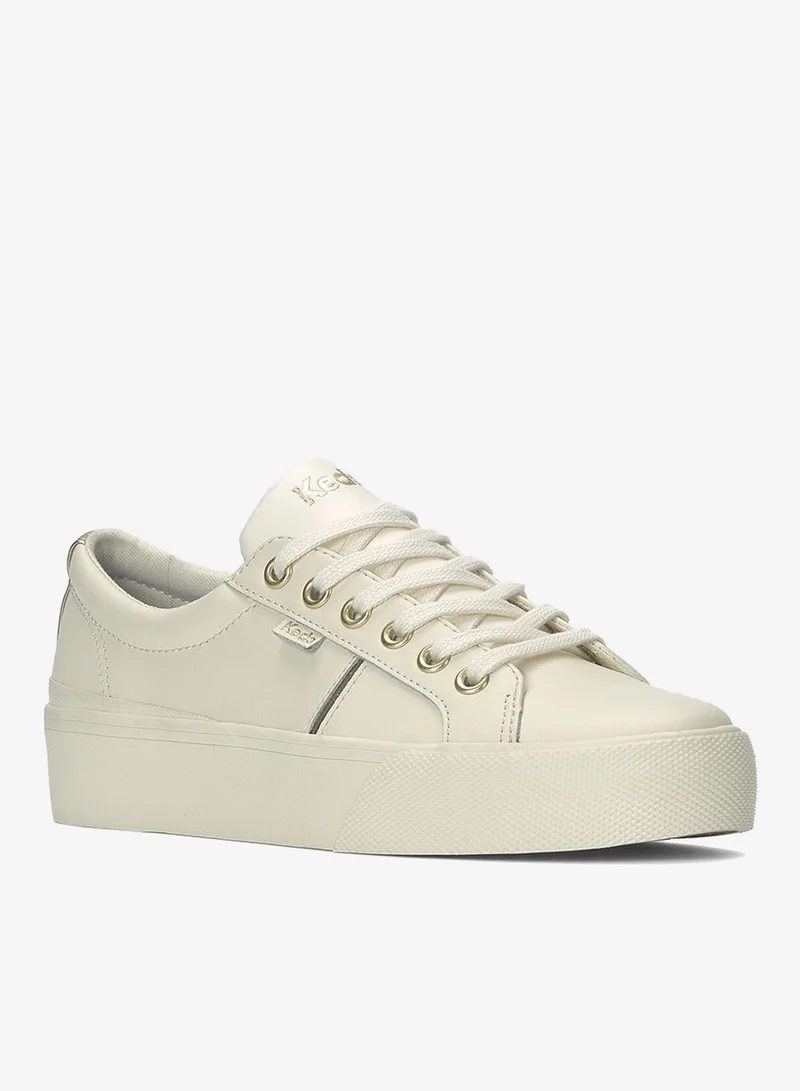 Keds Egret/Champagne Keds Women's Jump Kick Duo Leather Casual Sneaker Beige for Women | Best Price UAE